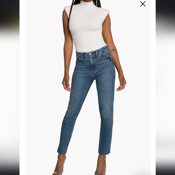 Good American Good Classic hi-rise skinnyish fit Jeans NWT $159 in size 4/27 - Picture 7 of 13